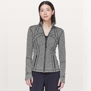 Lululemon Define Jacket Luon Variegated Knit Black Heathered Black